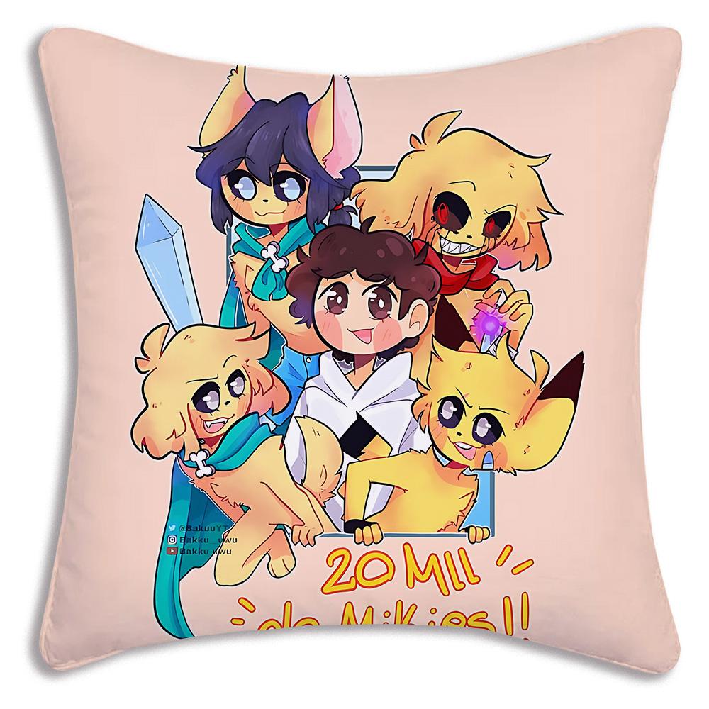 Anime For M-Mikecracks Pillow Covers Cartoon Sofa Decorative Home Double-sided Printing Short Plush Cute Cushion Cover