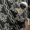 Floral Black Sheer Curtains for Living Room Transparent Tulle Window Treatments Bedroom Kitchen Home Decor Veil Drapes