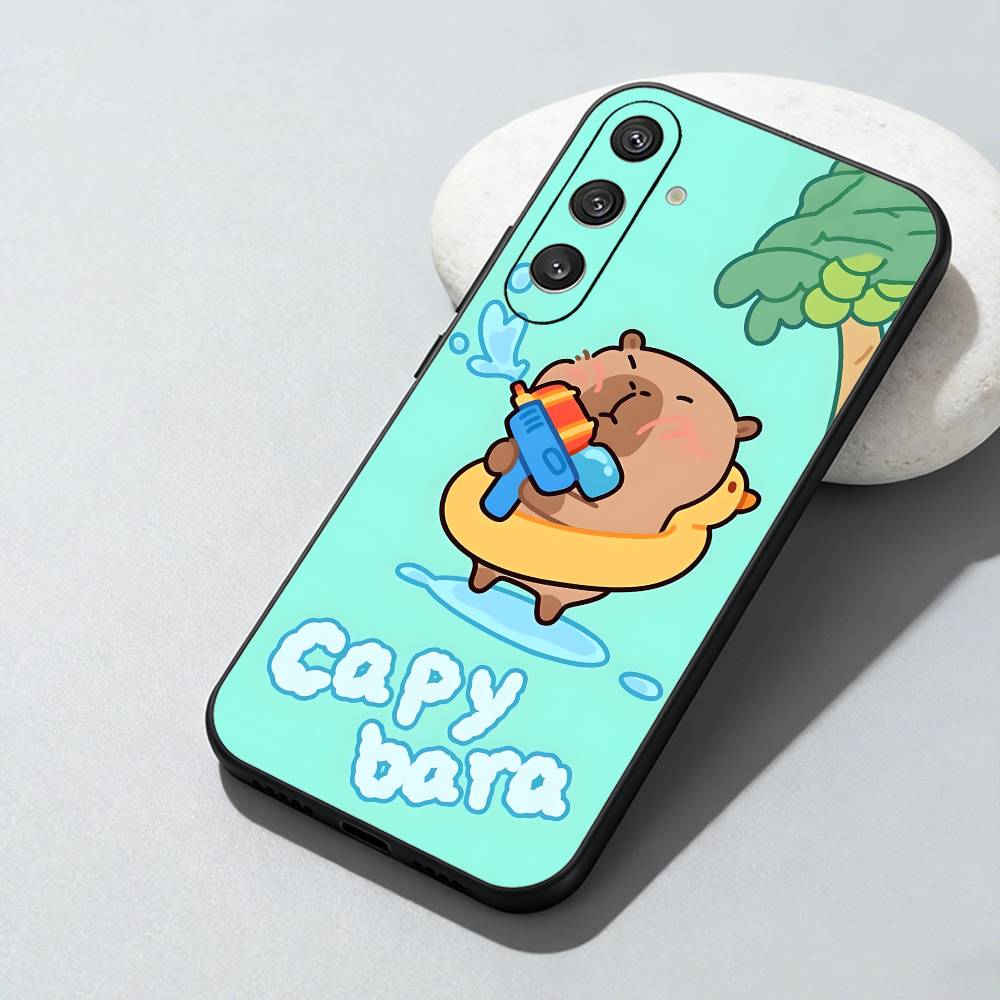 

Cute C-Capy B-Bara FUN Phone Case For Samsung Galaxy A73,A72,A71,A70,A52,A51 Others Soft Black Cover Samsung a22 4g