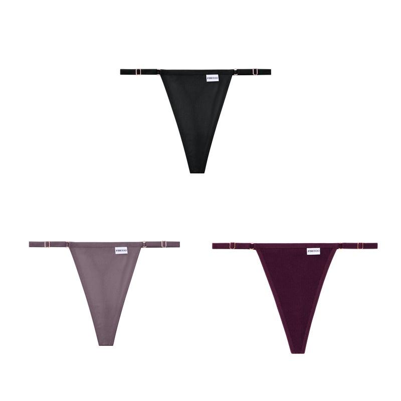 

Регулируемые хлопковые трусики, 3 шт./компл., женские сексуальные трусы с Т-образной спинкой, удобные стринги для девочек, нижнее белье, женское бикини XL