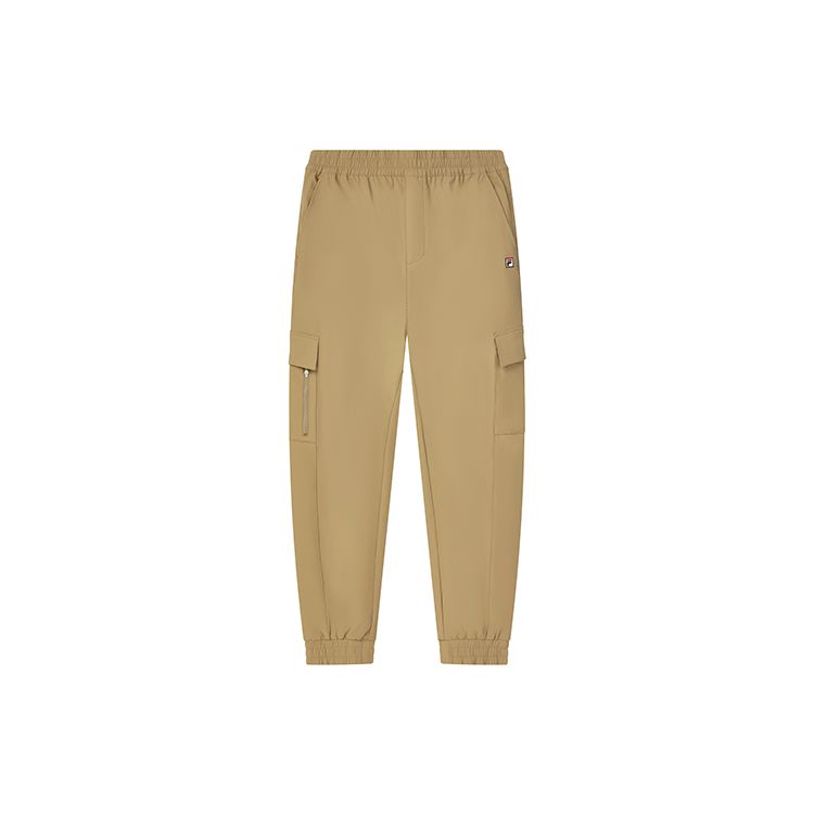 

FILA Solid Color Basic Simple Cuffed Woven Casual Long Pants Men bottoms Khaki F11M248802F-DK XXL