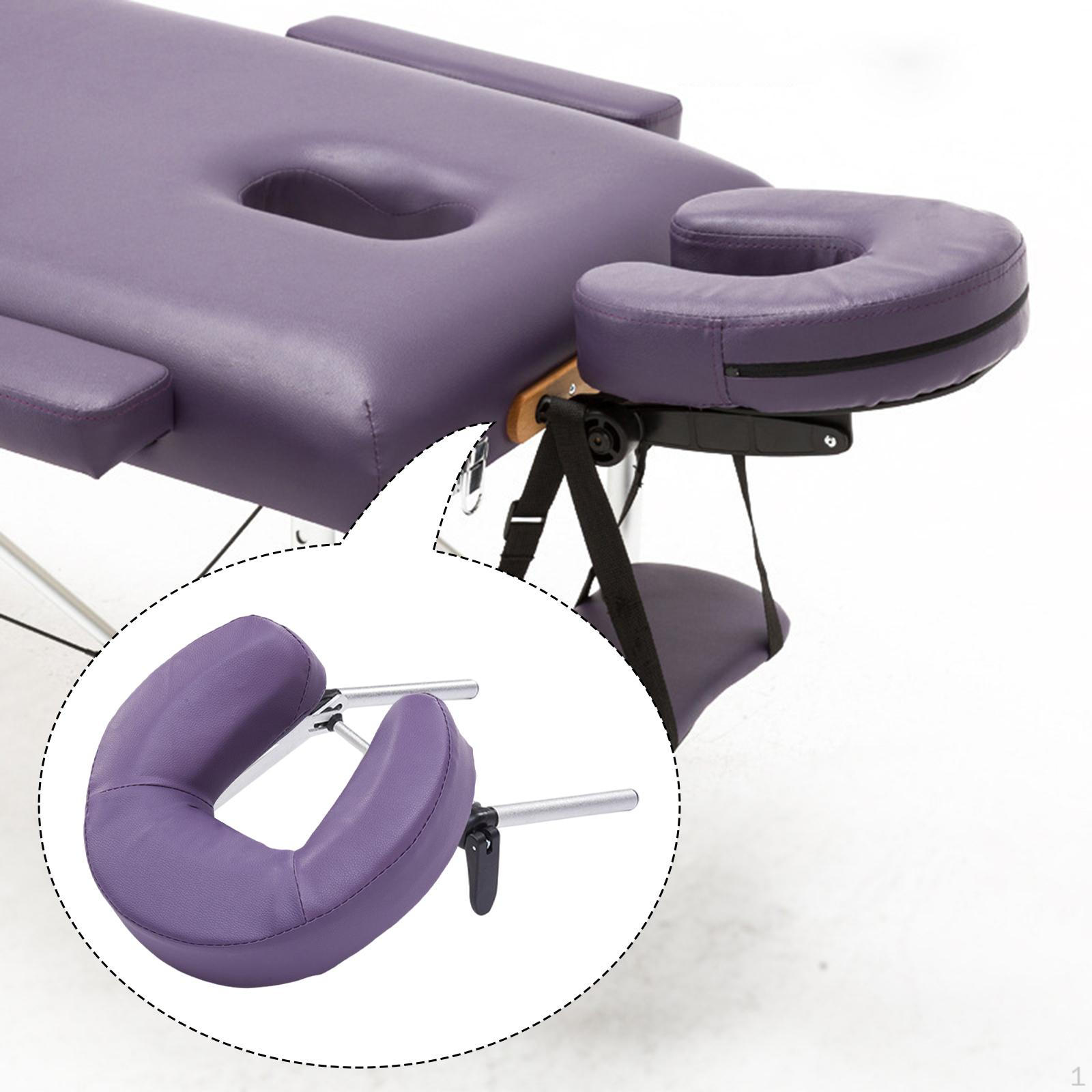 

Подушка-люлька для лица для массажного стола Удобная ПУ и губка Кронштейн из алюминиевого сплава Прочный violet