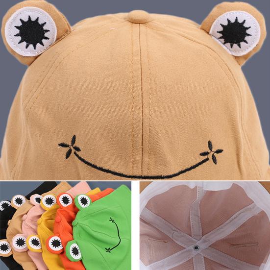 Cute Frog Design Sun Protection Fisherman Hat Children Adults Outdoor Bucket Cap