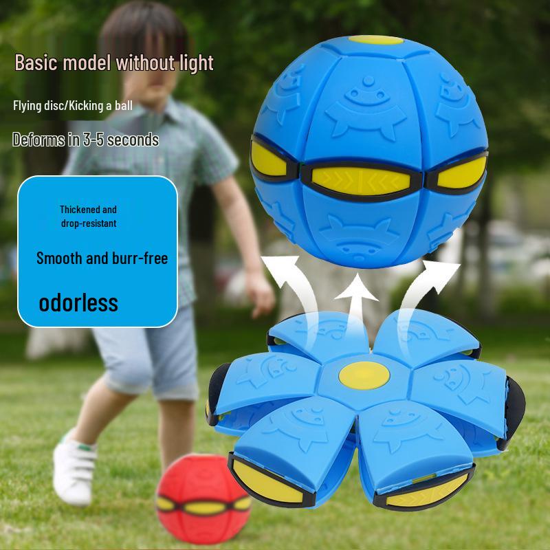 

Детский мигающий прыгающий мяч-летающая тарелка, активируемый нажатием - Трансформирующаяся игрушка для улицы