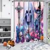 Halloween Ghost Costumes Skeleton Pattern Bathroom Shower Curtain With 12 Hooks Bathroom Decor and Accessories