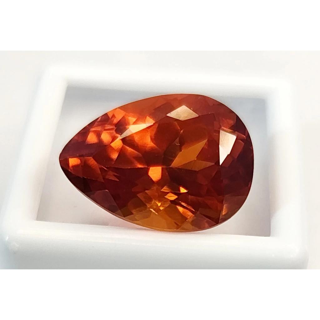 Pear Cut Natural Mexican Fire Opal 17-19 Ct Fabulous Certified Loose Gemstone