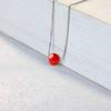 Pendente Portafortuna in Agata Rossa Stile Coreano con Catena per Clavicola in Agata Verde e Collana di Perle di Giada Rossa