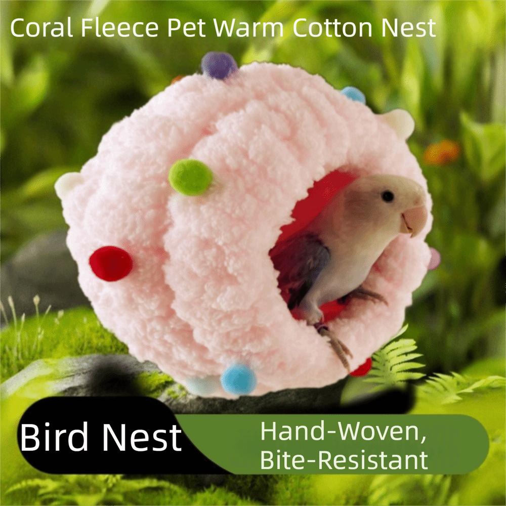 Soft Parrot Snuggle Hut Cozy Design Conure Breeding House Hanging Sleeping Bed  Pet Resting