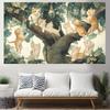 Cats Wine Bottle Is On the Tree Digital Printing Polyester Wall Tapestry Suitable for Use In Living Rooms Bedrooms Bars Party