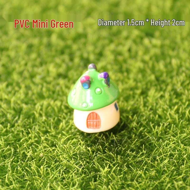 Moss Micro Landscape: Succulent & Mushroom House Ornament for DIY Miniature Gardens