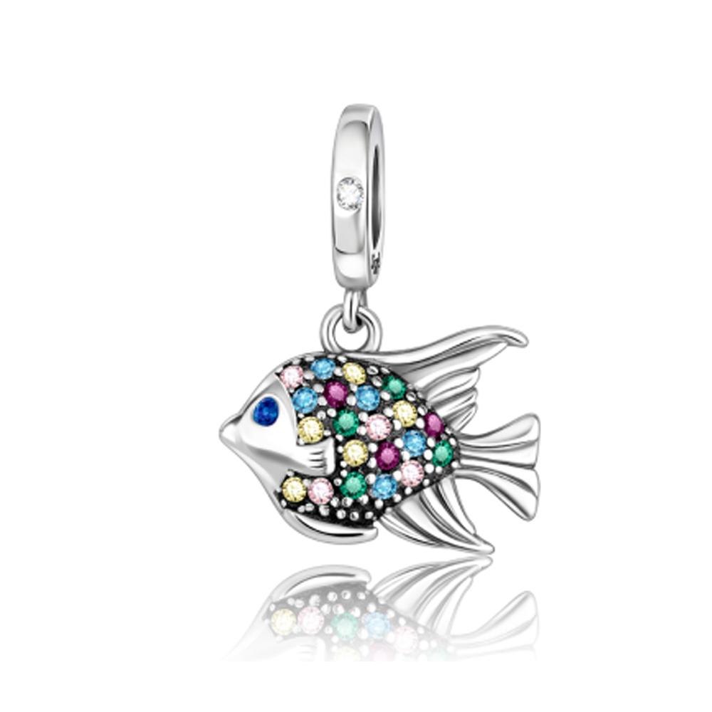925 Silver Ocean Marine Life Charms Octopus Turtle Fish Whale Mermaid Seahorse Beads DIY Jewelry Making Supplies for Necklace Bracelet
