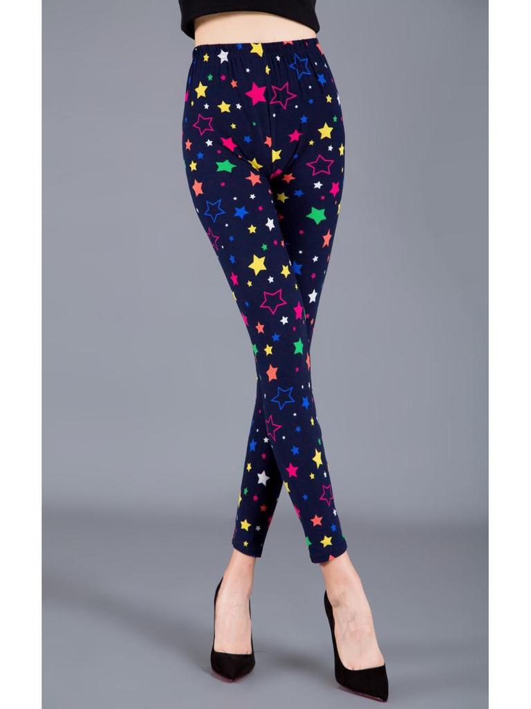 Women's Spring & Autumn Thin Milk Silk Elastic Paw Print Leggings - Cartoon Print Skinny Pants for Outerwear