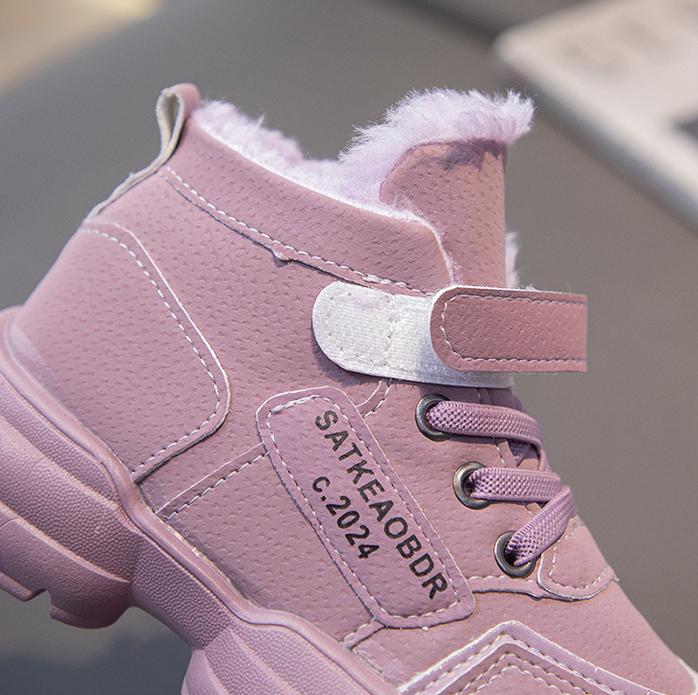 Winter Schneestiefel für Kinder 2025 Trend Mode Plüsch Baumwollschuhe Dick Warm Jungen Mädchen Teenager Kunstfellstiefel für Kinder