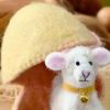 3/6pcs Easter Egg Ornament with Hidden Felt Animal Toy Handmade Lace-Up Egg with Animal Inside Desktop Easter Holiday