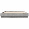 Bed Frame Concrete Grey 135 x 190 cm Engineered Wood