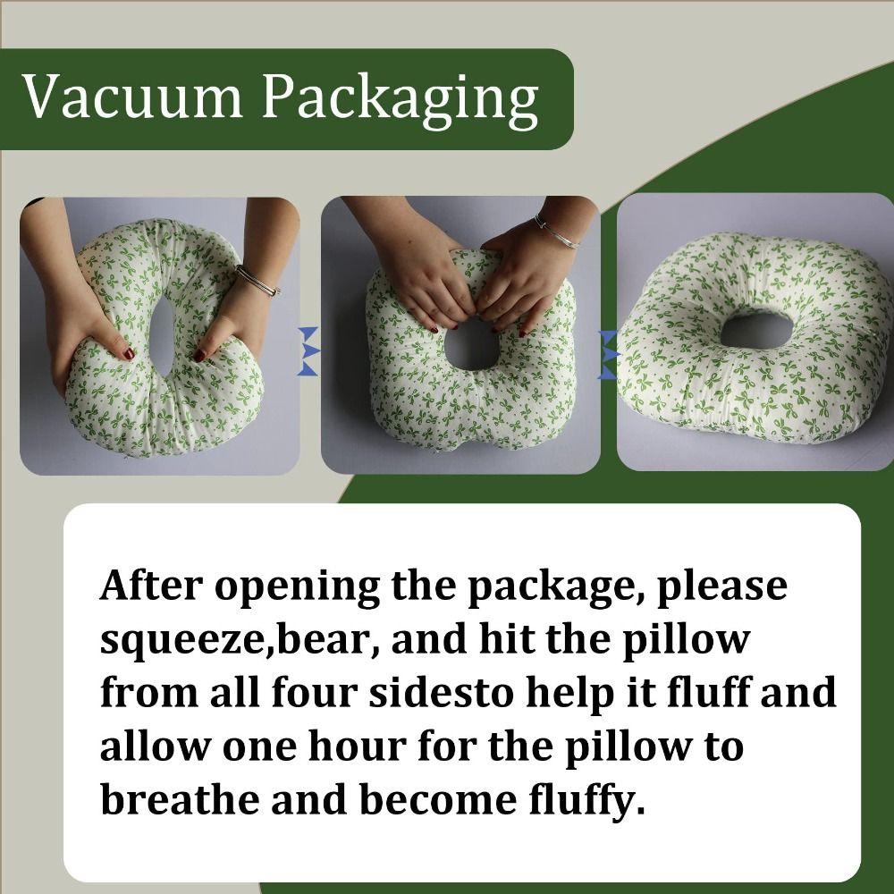 Cotton Filling Ear Piercing Pillow Breathable Portable Pillow with Ear Hole Ergonomic Comfortable Earring Pillow