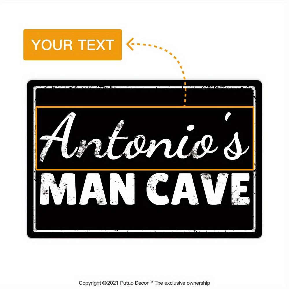 pc Custom Man Cave Sign Custom Personalized Decor For Home Bar Game Room x Inches Metal Wall Sign For IndoorOutdoor Use 20x30cm（7.8x11.8inch）
