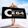 Commodore 64 logo Microfiber Blanket Quick Drying Beach Towels Oversized Printing Super Absorbent Pool Towel Blanket