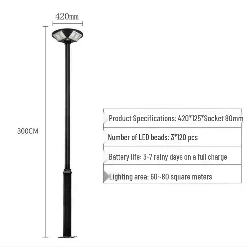 Custom UFO Shaped Solar Powered Waterproof Outdoor Lamp - Super Bright High Power Circular Design