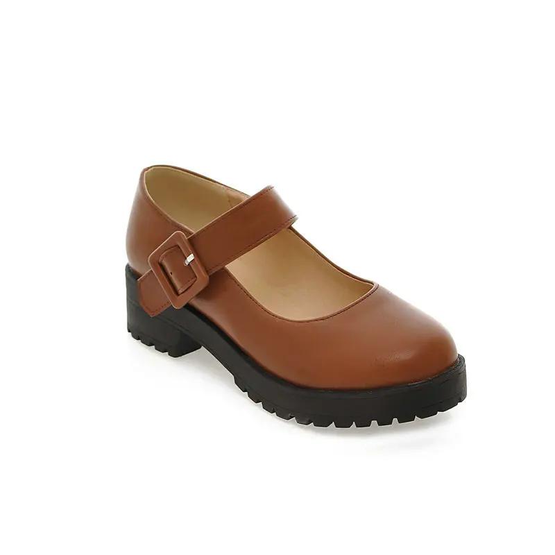 

нове жіноче взуття Мері Джейн Туфлі на плоскому ходу з круглим носком модний брендовий дизайн повсякденного верхнього одягу для офісу та банкету Великий розмір 41-43 37