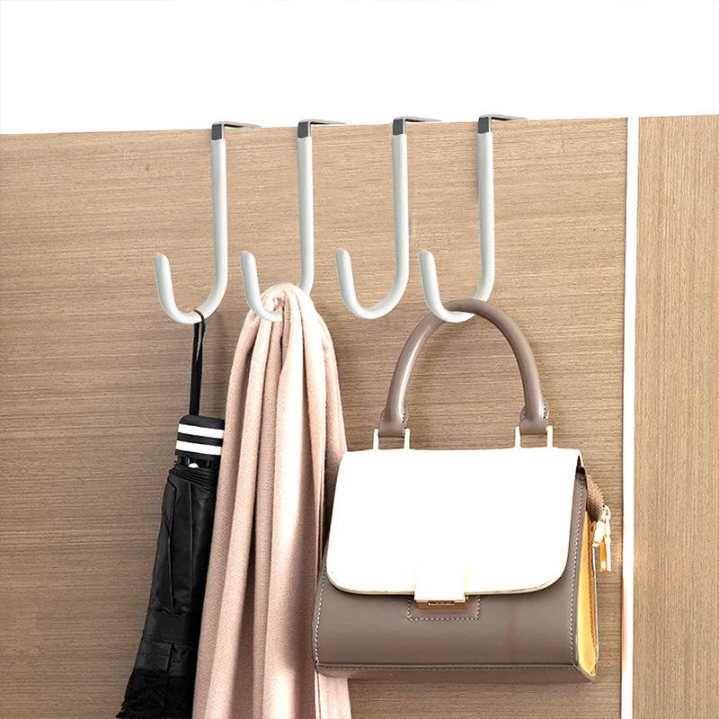 10pcs Over The Door Hooks White Anti-Scratch Stainless Steel for Towel Coat