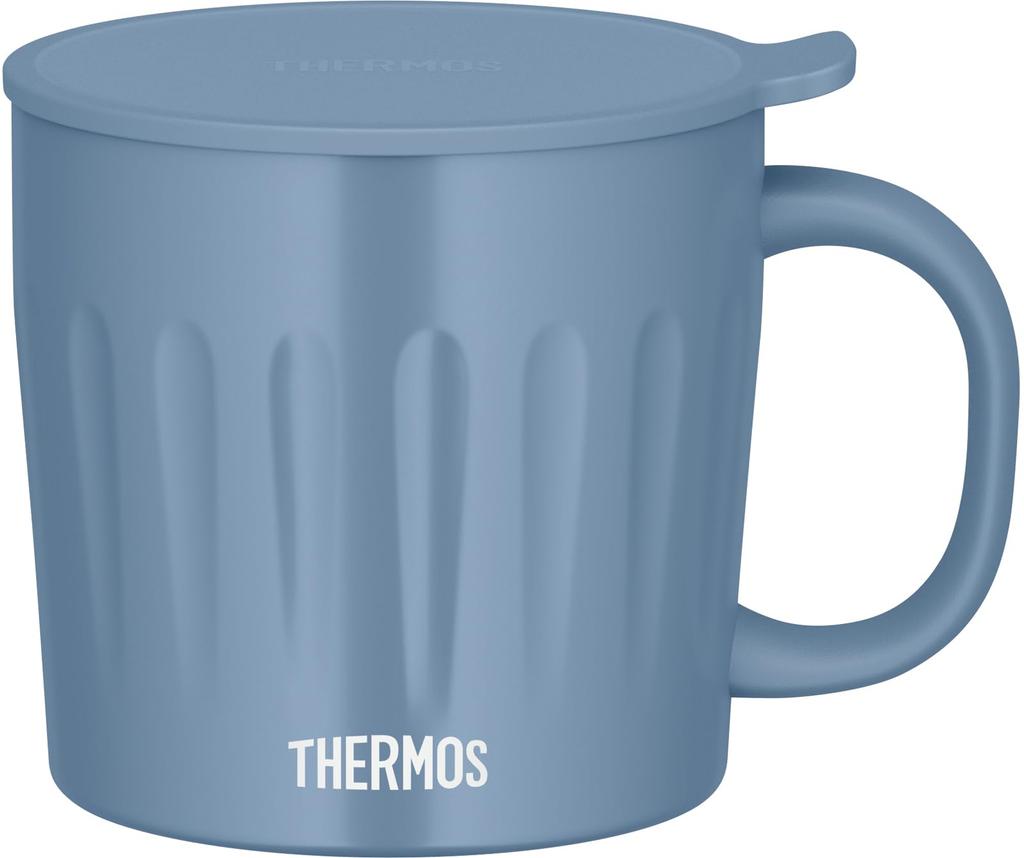 Thermos Vacuum Insulated Sax Large Dishwasher SAX Mug, 450ml, Blue, Embossed, Capacity, Safe, JTA-450