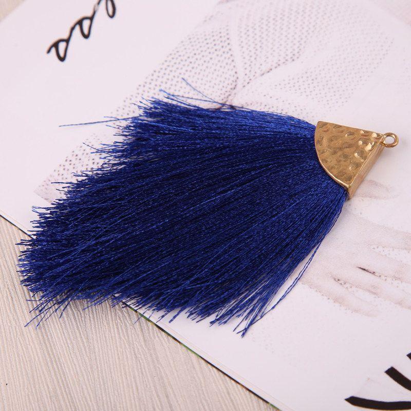 DIY Jewelry Accessories European and American Fashion Alloy Triangle Hat Tassel Tassel Earrings Pendant Bohemian Style Pendant