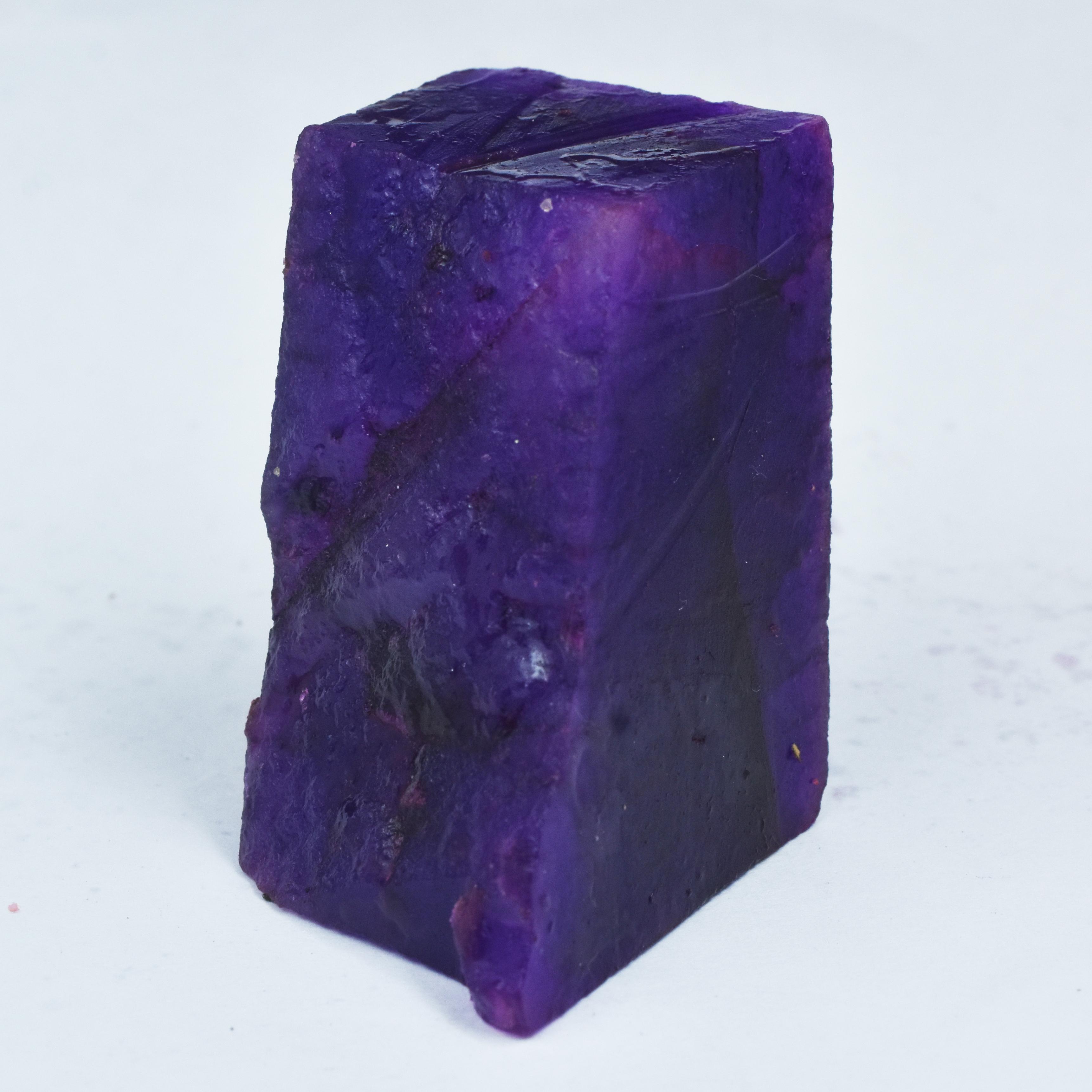 

CERTIFIED Natural Purple Sapphire 445.40 Ct Uncut Huge Size Rough Loose Gemstone AR-1981 45.9 mm approx фіолетовий