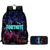 Fortnite 2-Piece Set Backpack Pencil Case Unisex Large Capacity Cartoon Schoolbag Kids Boys Girls Gift Ages 5-8