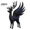 Decorative Reindeer with Wings Christmas Elk Statue Wings, 3D Printed Figurine, Modern Matte Black Standing Deer Sculpture for Dining Table,