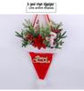 Yihong Light-Up Pine Needle Christmas Hat Door Hanger & Tree Decoration