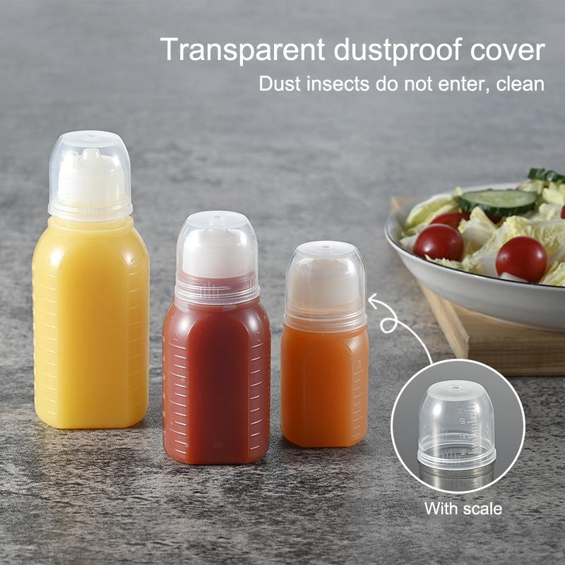 30/60/100ml Mini Frascos Squeeze Ketchup Condimento Molho Frasco Mel Mostarda Molho para Salada Recipiente para Bento Cozinha