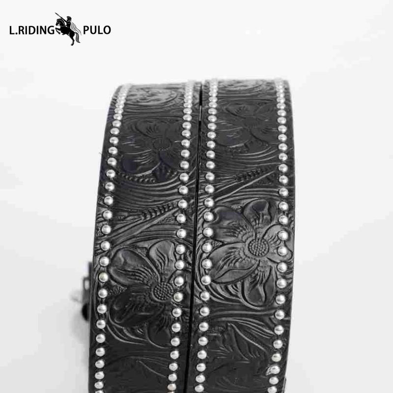 Classic Embossed Color Changing Western Cowboy Belt Buckle Belt Edge Smooth Buckle Personality Belt