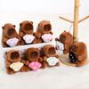Capybara Plush Doll Toy Keychain Pendant Cartoon Cute Animal Capybara Cuddle Cat Paw Lifelike Plush Stuffed Doll Birthday Gift