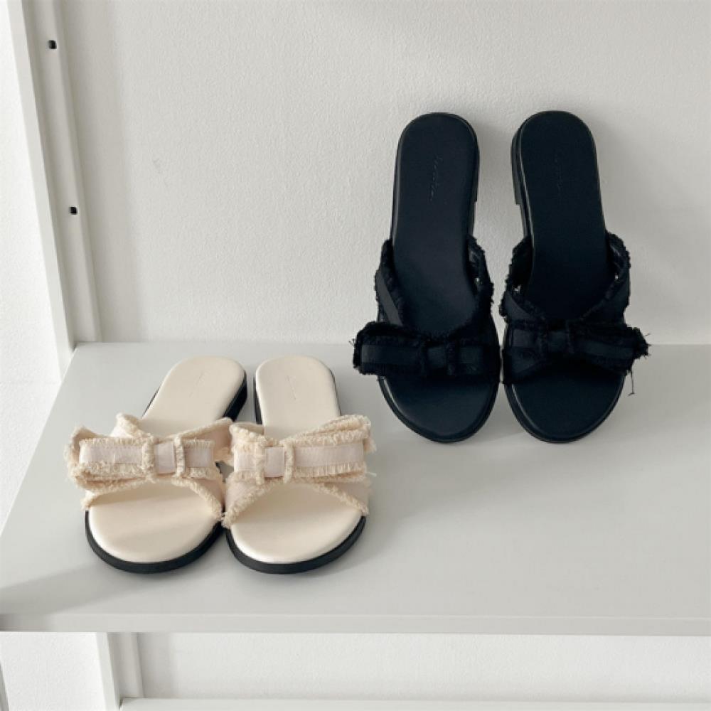 New ArrivalS Open Run Women S taSSel Ribbon Flat SandalS