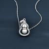 925 Sterling Silver Resin Pendant Necklace Women's Fashionable Plant Design Bamboo Sporty Trendy Gift Jewelry Rhodium Plated