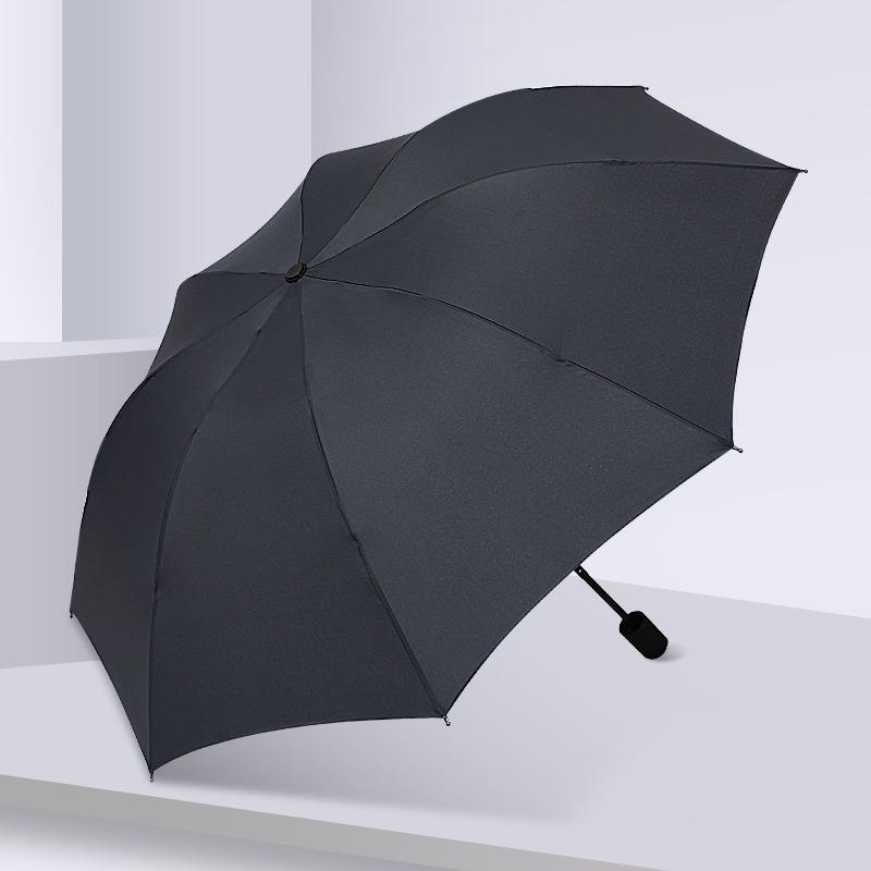 Manual folding business umbrella reinforced windproof male parasol, a large number of sun umbrellas printed LOGO