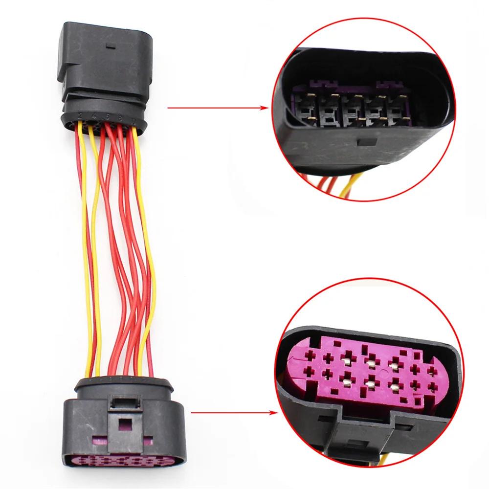 10 To 14 Pin Wire Harness Connector Adapter Xenon Headlight For Volkswagen and 1J0973737