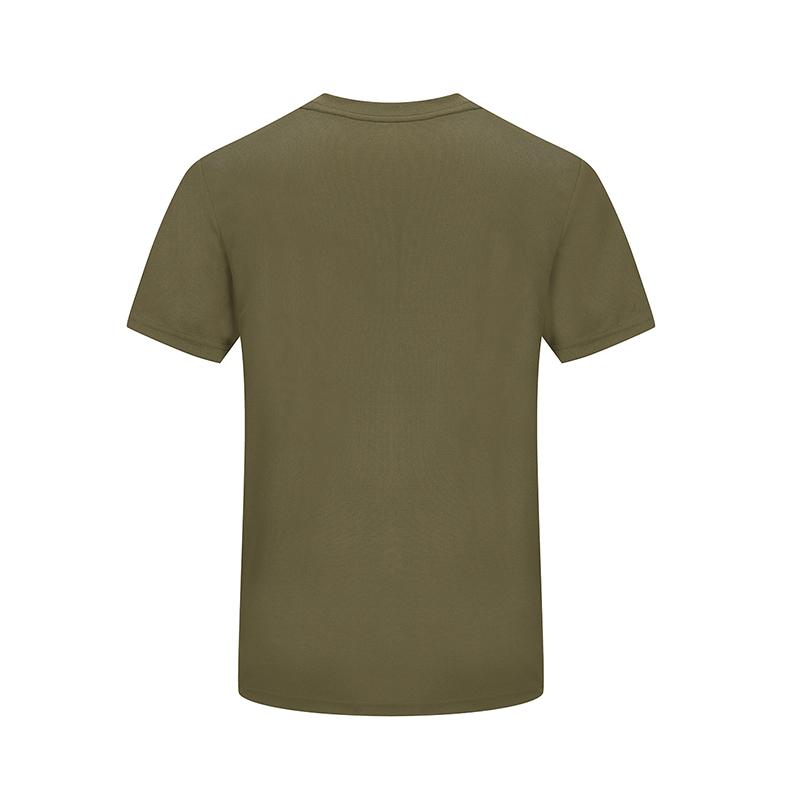 Adidas Comfortable Breathable Skin-Friendly Classic Big Logo Printed Casual Knitted Short Sleeve T-Shirt Unisex Tops Army-Green ADICLTS24TKP-OSSO