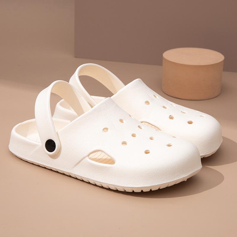 

Обувь Cave для мужчин, летняя одежда для отдыха на природе для пар, домашний декор, нескользящая толщина, женская обувь для сада 40-41 белый