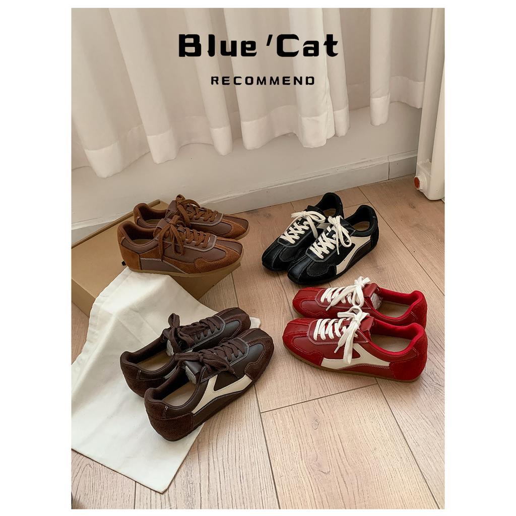 Sheepskin~ inner height increase 5cm ballet training shoes women's 2025 new Maillard lace-up casual sports shoes Forrest Gump shoes