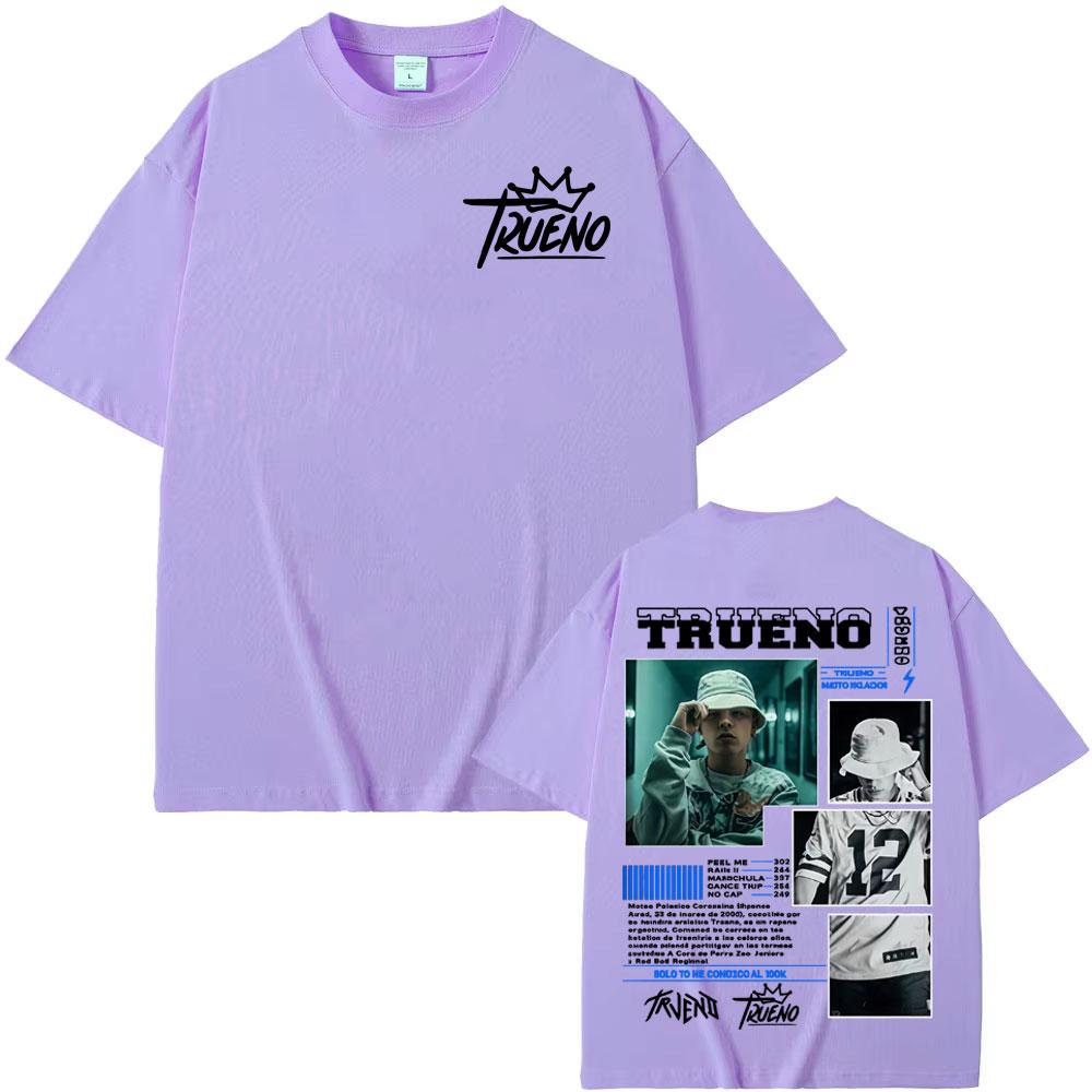 Rapper Trueno Album 2025 Tour Merch T Shirts Unisexs Women Fashion Hip Hop Pop Music Tshirt Summer Tops ONeck T Shirt Streetwear