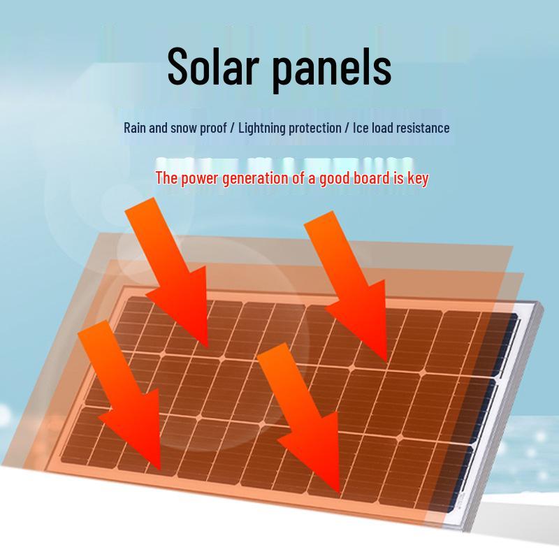 Monocrystalline Solar Power System for Outdoor & Indoor LED Lighting with Battery Charging