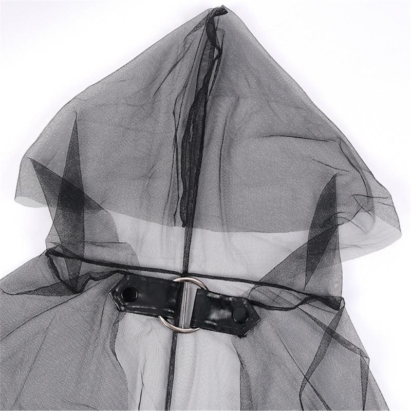 Sheer Mesh Hooded Cape Cloak Witches Witch Cloak Hooded Cape Medieval Cloak Haunted House Costume for Halloween Cosplay