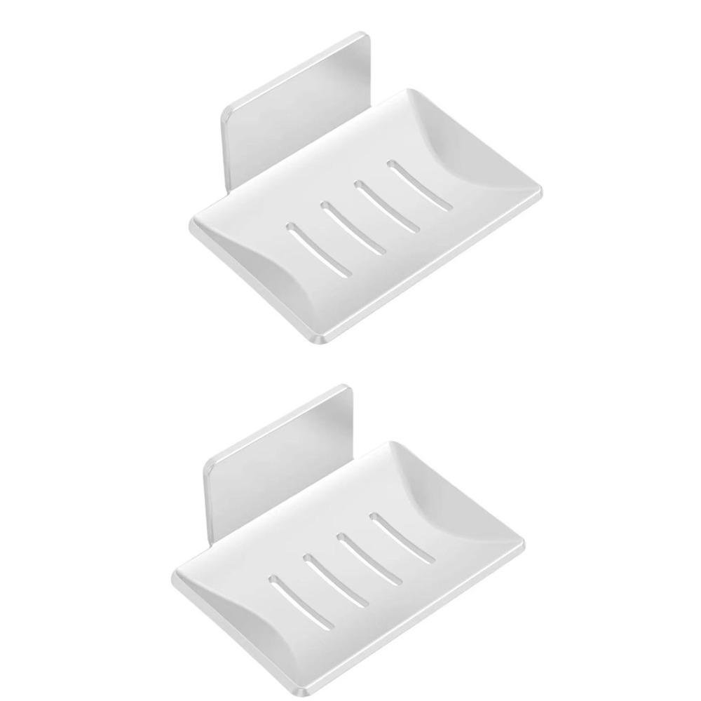 Space Aluminum Soap Dish Holder Wall Mounted Shower Soap Saver Heavy Duty Soap Tray  for Bathroom