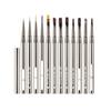 Metal Rod Nail Art Brush Set: Gel Polish, Painting, Flower & Liner Brushes