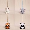 Plush Animal Keychain For Girls With Short Pile Fabric And Hanging Strap For Bags And Keys