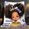 1PC Custom Name Princess Curly Hair Butterfly outdooor Flannel blankets Patterns Throw Blanket All-Season Soft Gift for Couch, Bed, Camping gifts