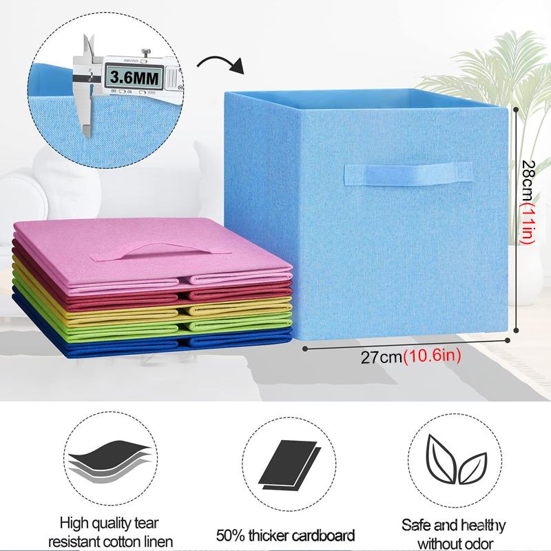 Scatola portaoggetti cubo pieghevole in tessuto non tessuto, articoli per la casa, organizer per riporre giocattoli per bambini, organizzazione cassetti armadio