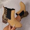 Winter Sexy Women Ankle Boots Autumn Comfortable Short Zip Boots Retro Round Toe Square Heel Big Size Shoes Zapatos De Mujer